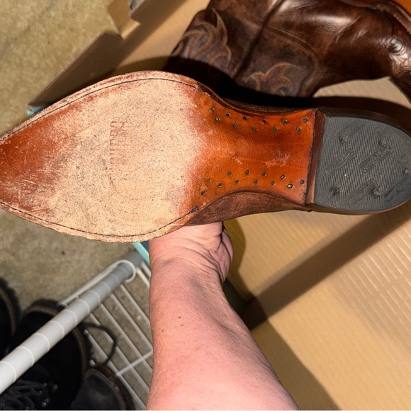 Tony Lama Tan Leather Boots - Picture 3 of 5